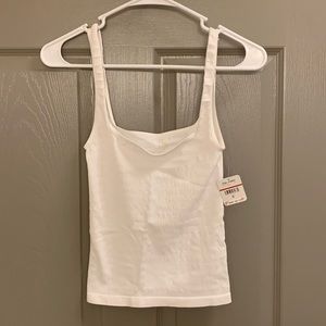 Free People White Stretch Tank Size XS/S